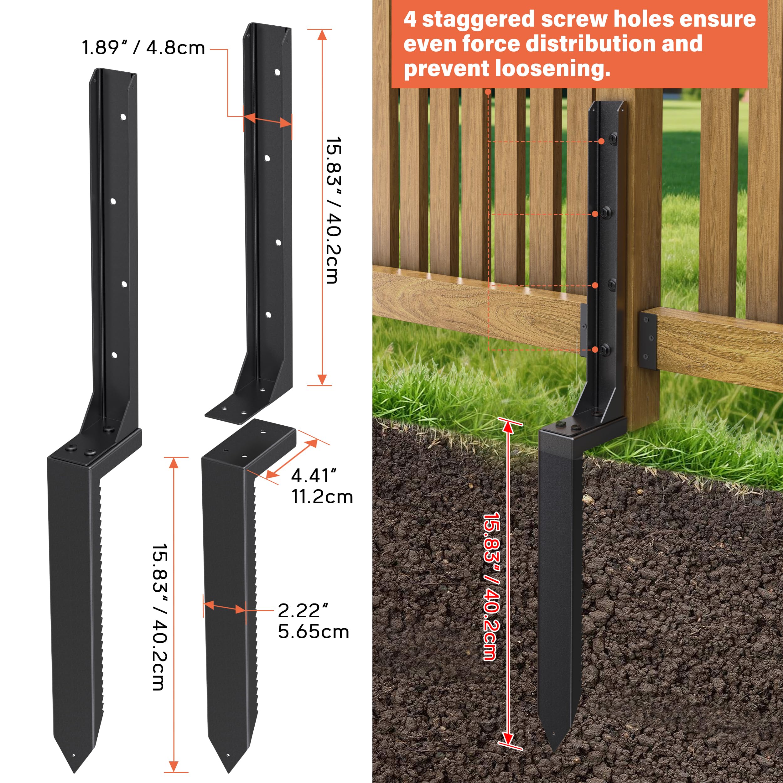 QZXRKEJI sharp tip and spiral edge detail for easy driving and strong ground grip