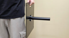R and R Industries center mount detail demonstrating removable pole socket for easy storage