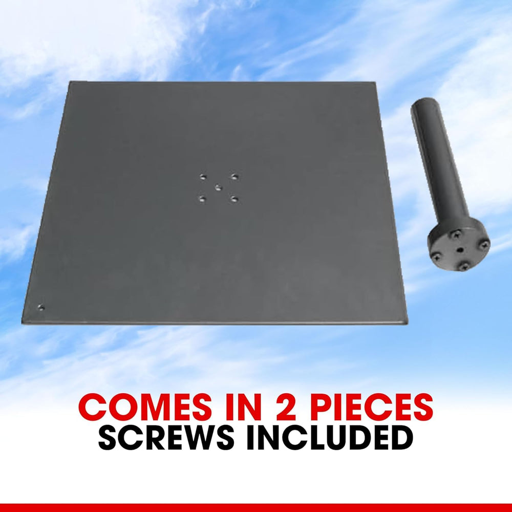 R and R Industries base holding a feather flag outdoors providing reliable display stability
