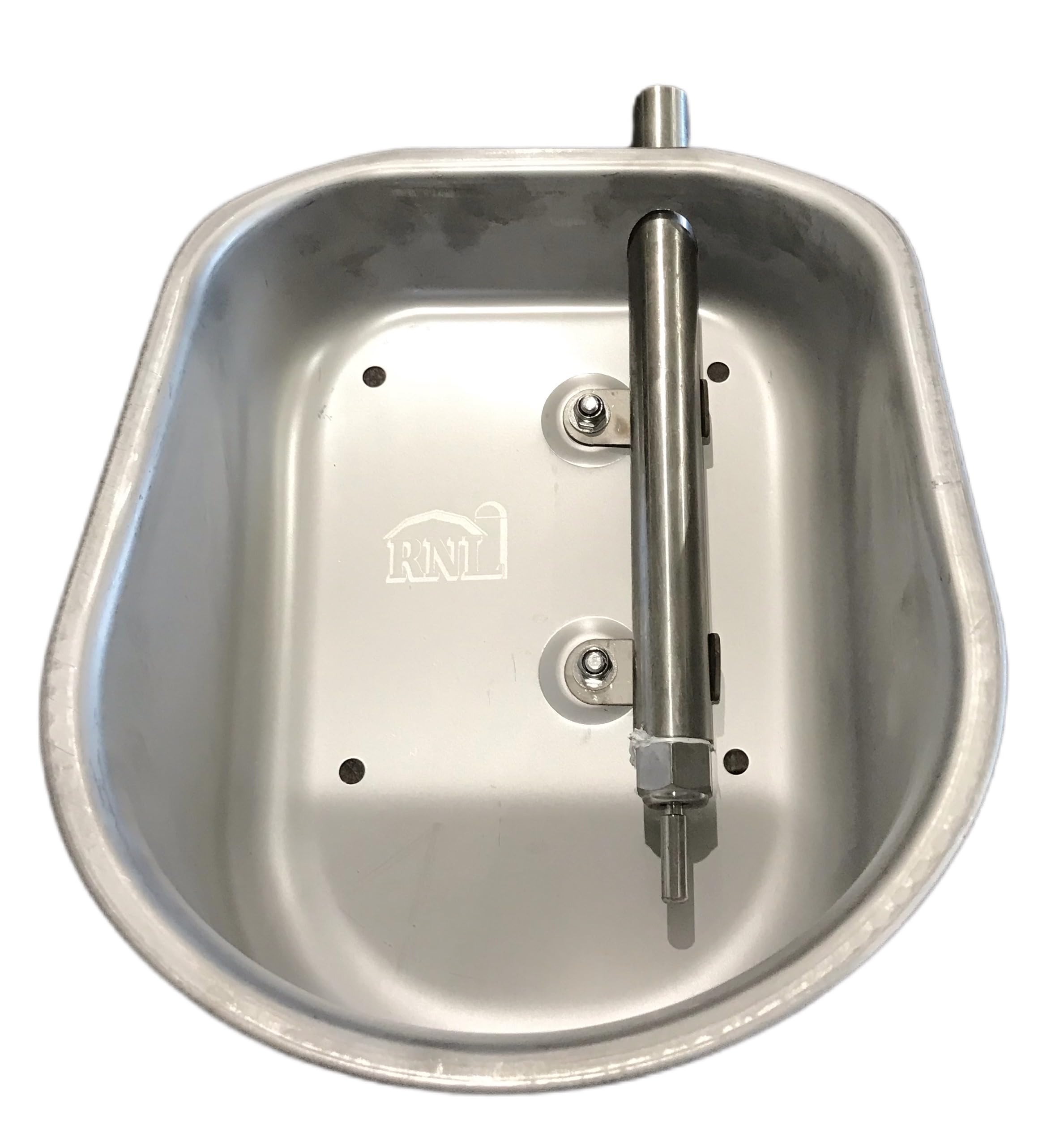 rabbitnipples stainless front view showing durable one-piece bowl and clean finish