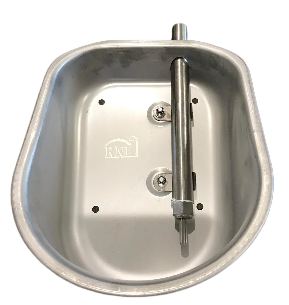 rabbitnipples stainless front view showing durable one-piece bowl and clean finish