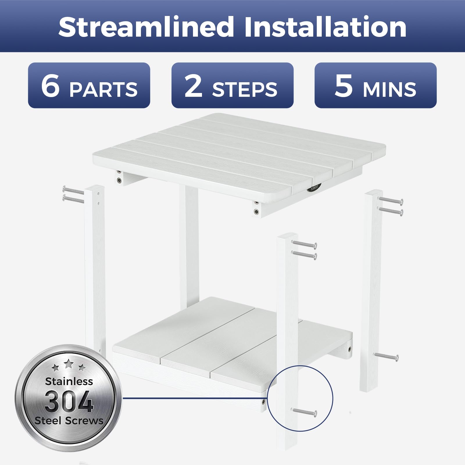 RACCOON FOREST poolside table with towels illustrating water-resistant convenience
