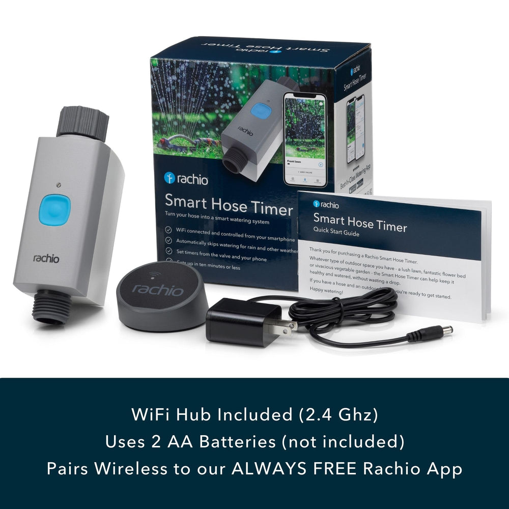 Rachio WiFi Hub front showing compact hub for reliable cloud connectivity benefit