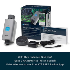 Rachio WiFi Hub front showing compact hub for reliable cloud connectivity benefit