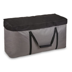 Rachmi front view of bag showing shape and capacity, protects cushions