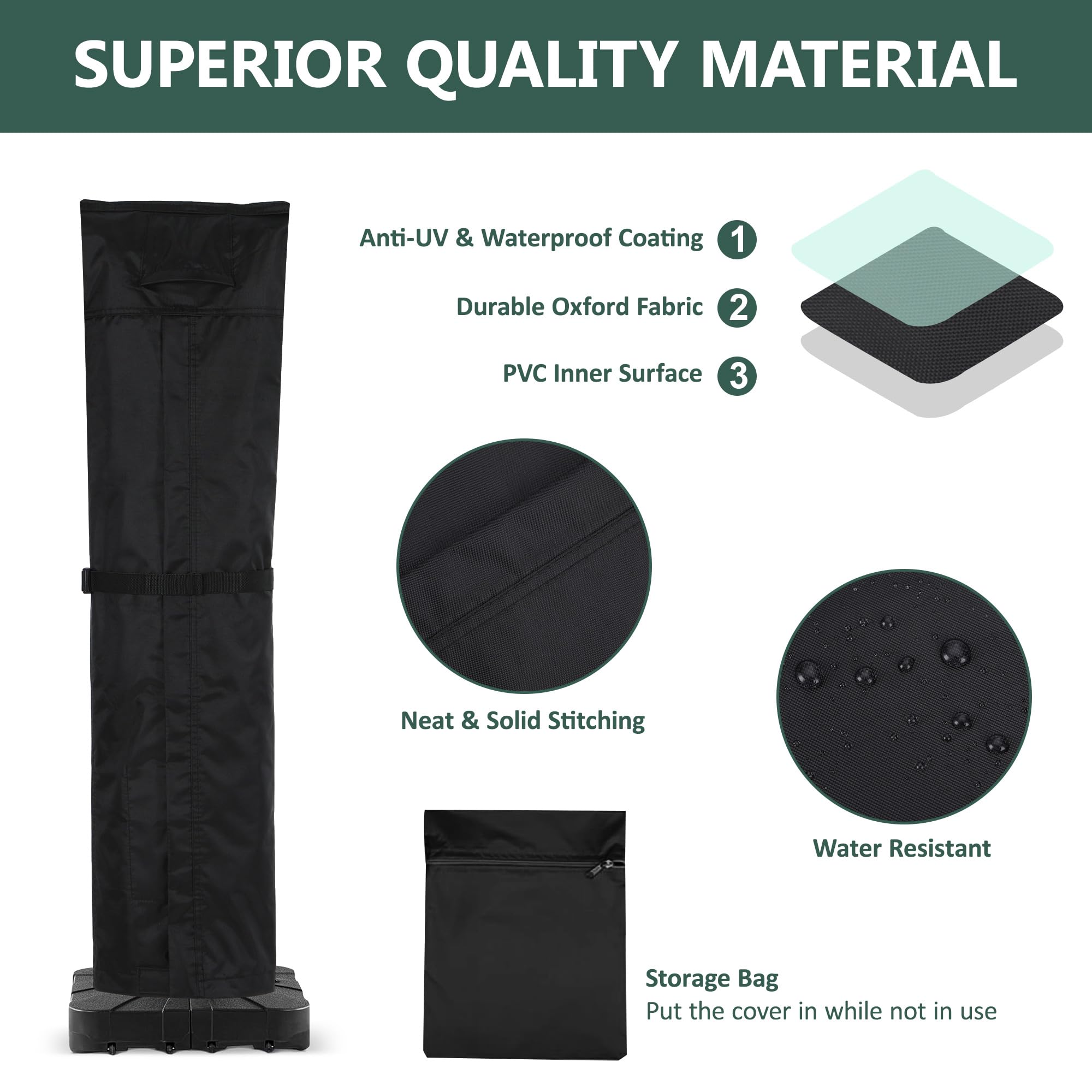 Rachmi Velcro straps and buckles secure cover in windy conditions