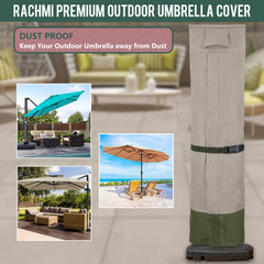Rachmi telescoping pole stored in pocket for effortless cover installation