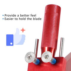 RACTOP clamping lever detail with anti-slip handle providing secure, low-effort locking