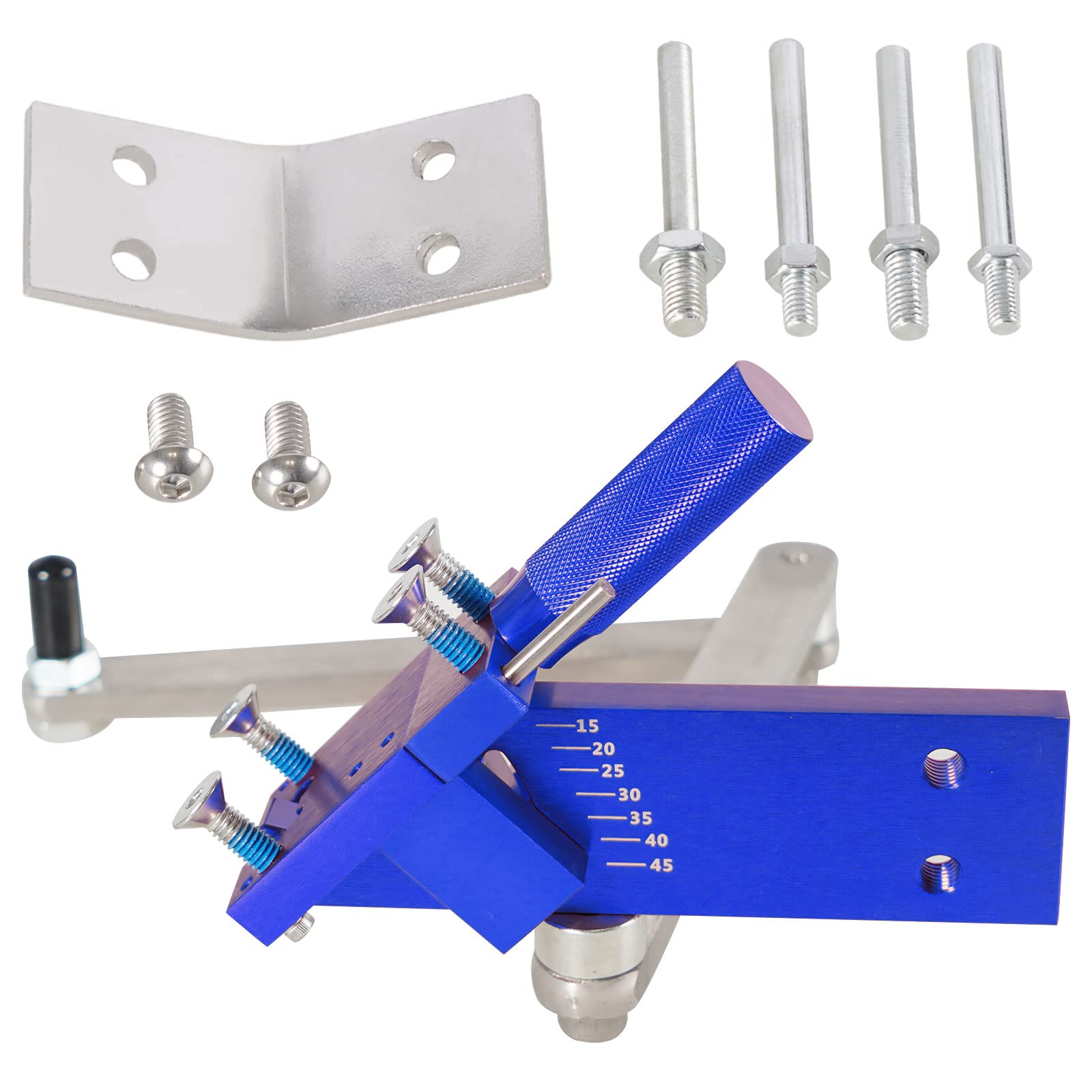 RACTOP front view of sharpening bracket shows sturdy construction and stable base advantage