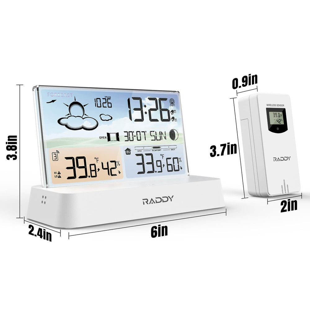 Raddy DT6 back panel showing battery compartment and sensor pairing simplicity