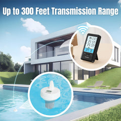Raddy remote sensor close-up showing screen and low battery alert for worry-free use