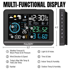 Raddy outdoor sensor assembly mounted, durable all-in-one monitoring