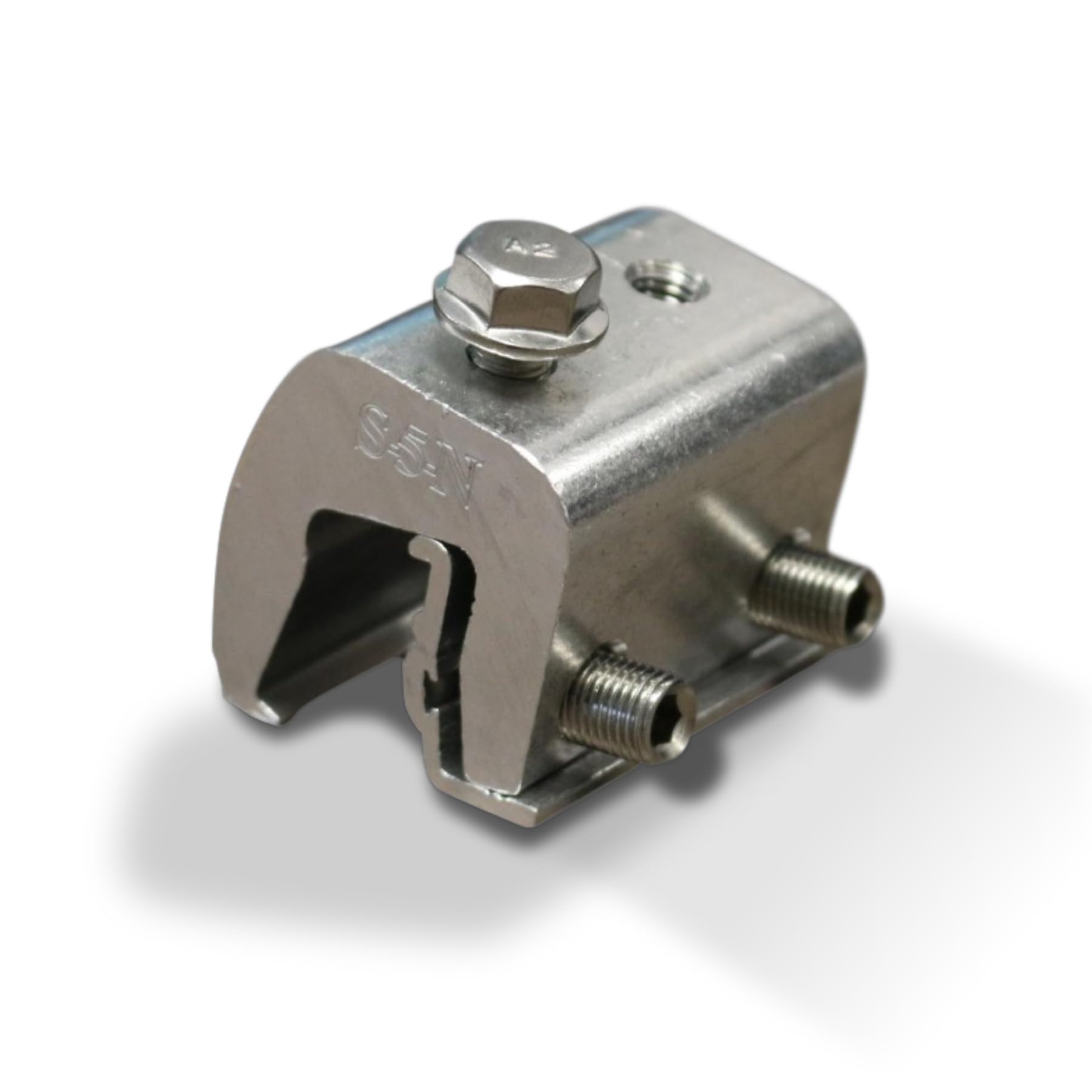Radiant Solutions S5N front view showing five clamps and hardware, demonstrating package contents and reliability