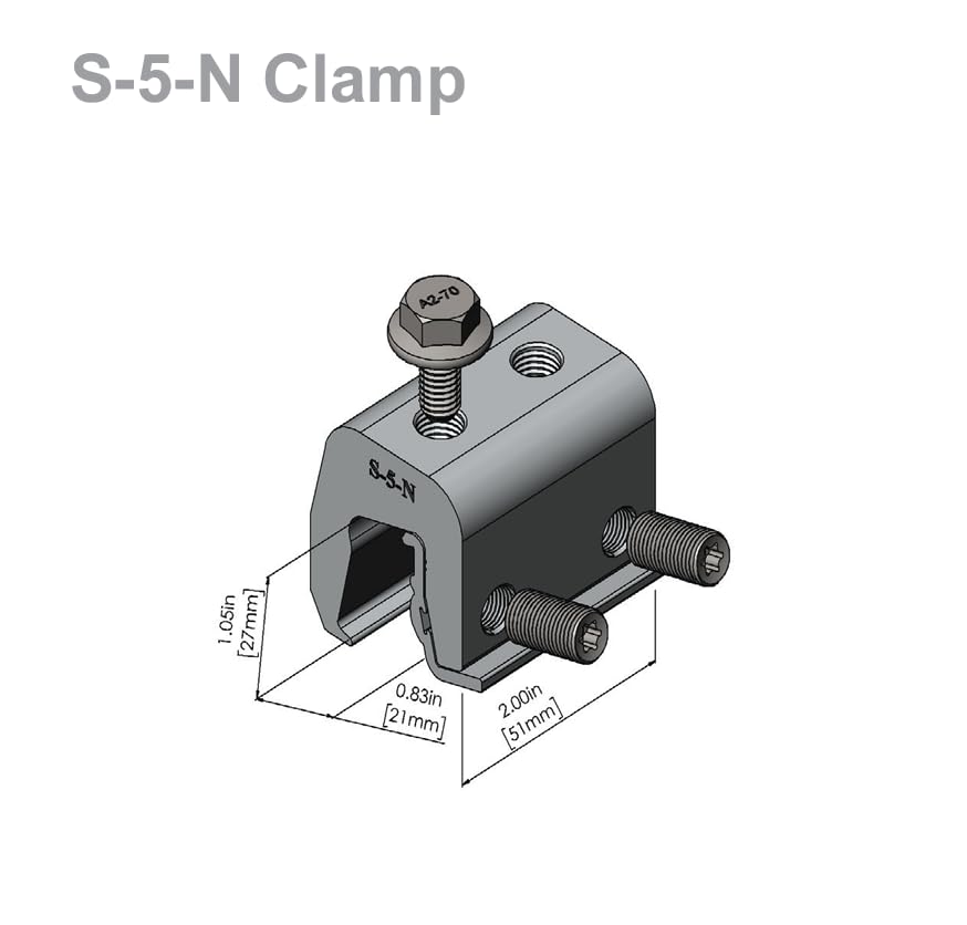 Radiant Solutions clamp next to ruler for scale, indicating compact size and easy placement on seams