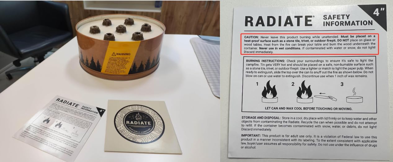 Radiate packed in backpack showing travel-ready portability for camping