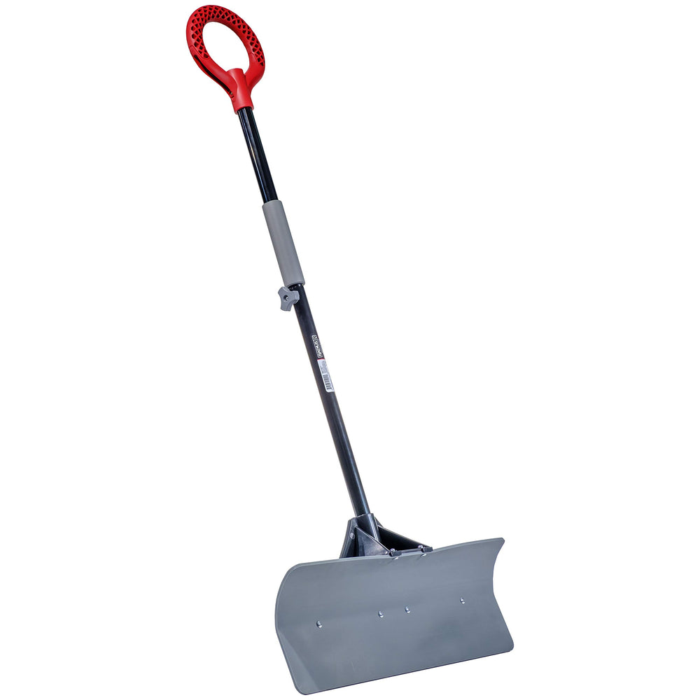 Radius Garden front view showing grey 24-inch blade and shaft protecting surfaces