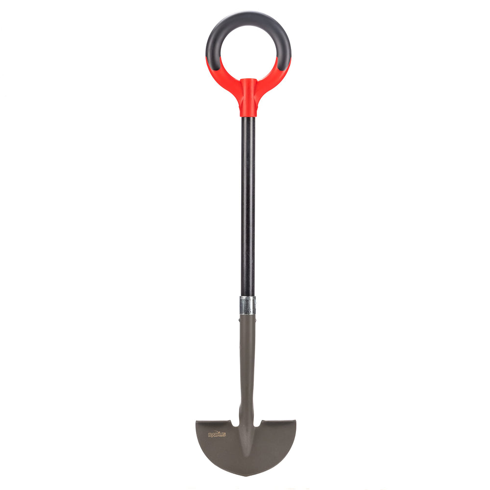 Radius Garden front view showing red edger and ergonomic silhouette for tidy borders