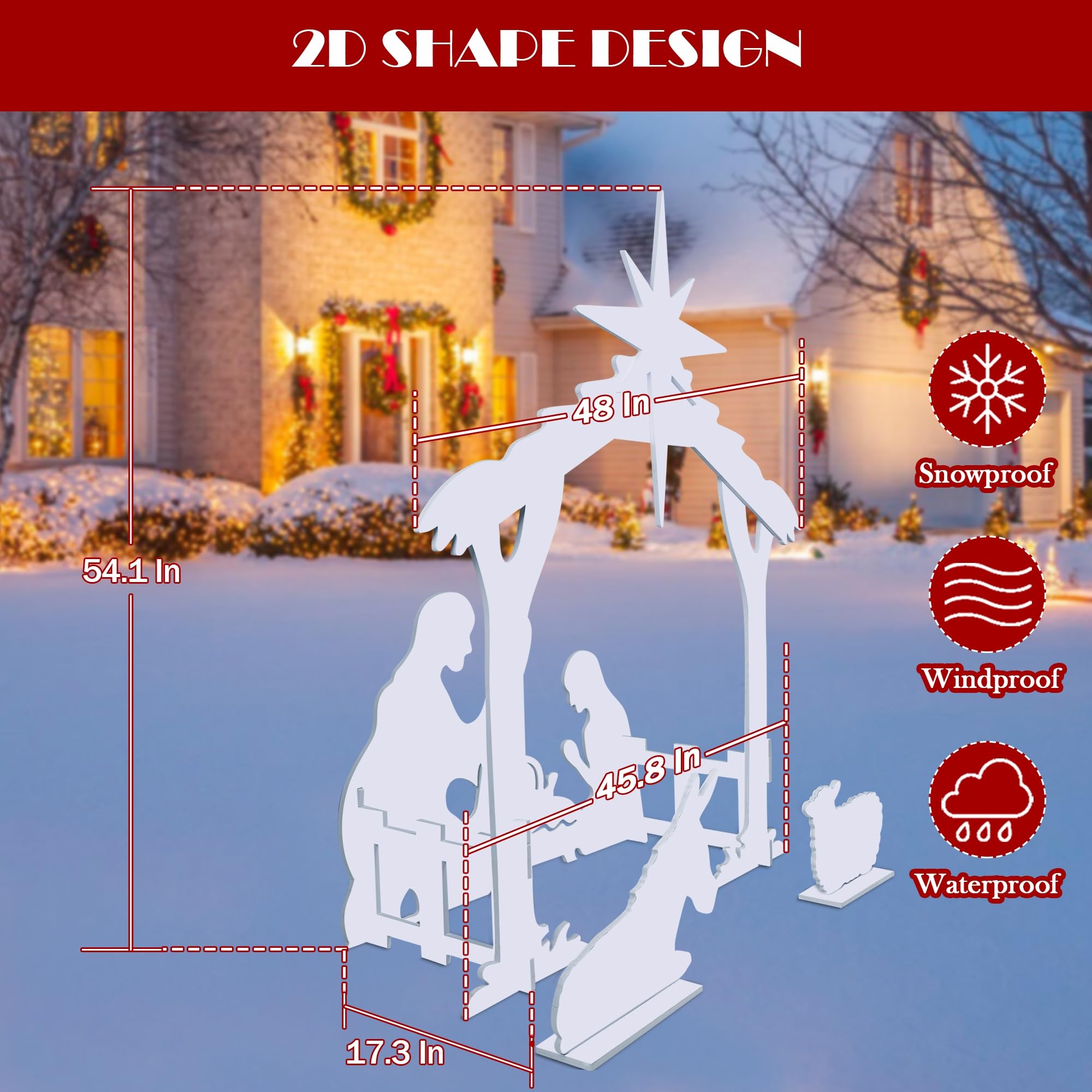 Raemean Mary figure detail emphasizing realistic silhouette and easy placement