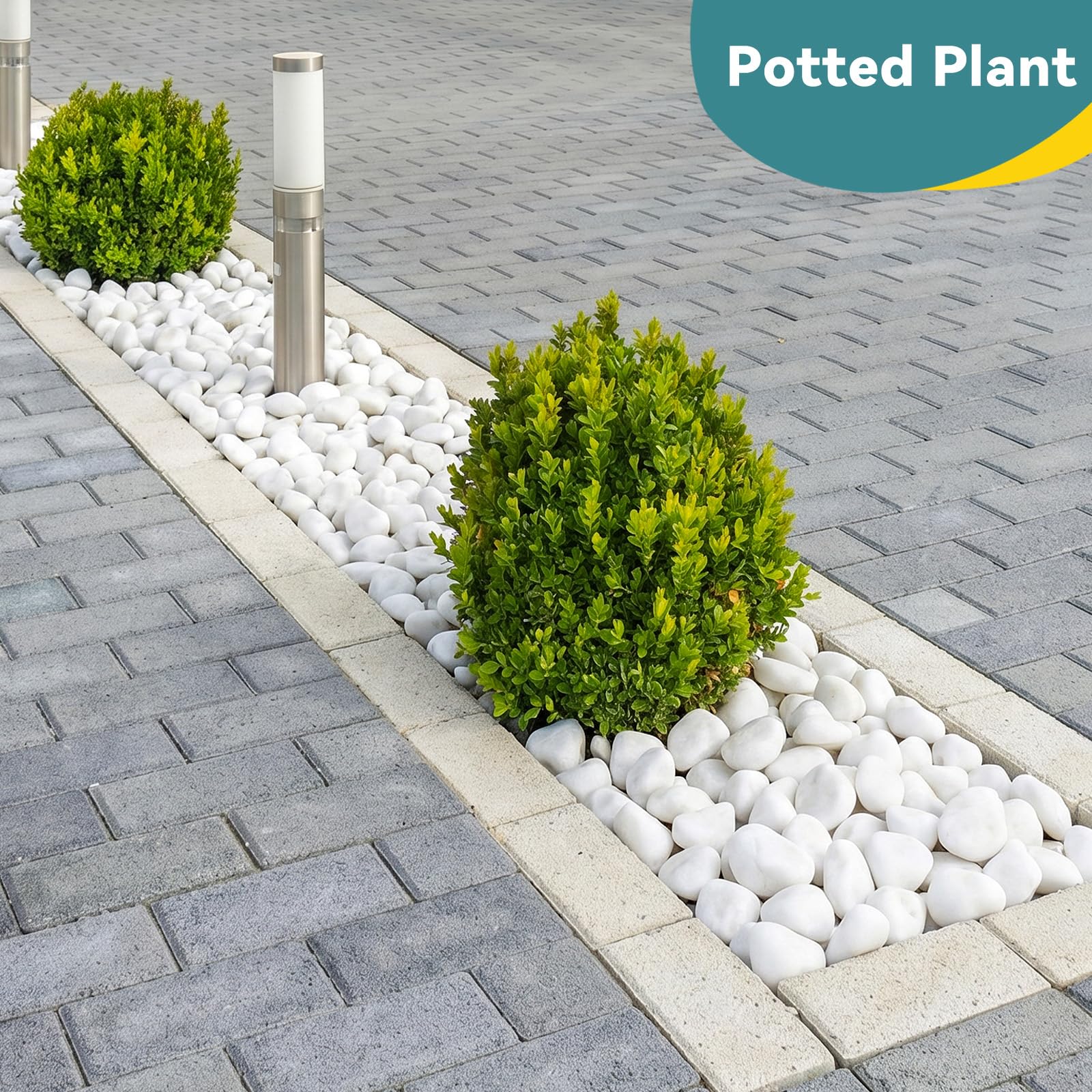 Rahato stones used in garden pathway adding bright contrast