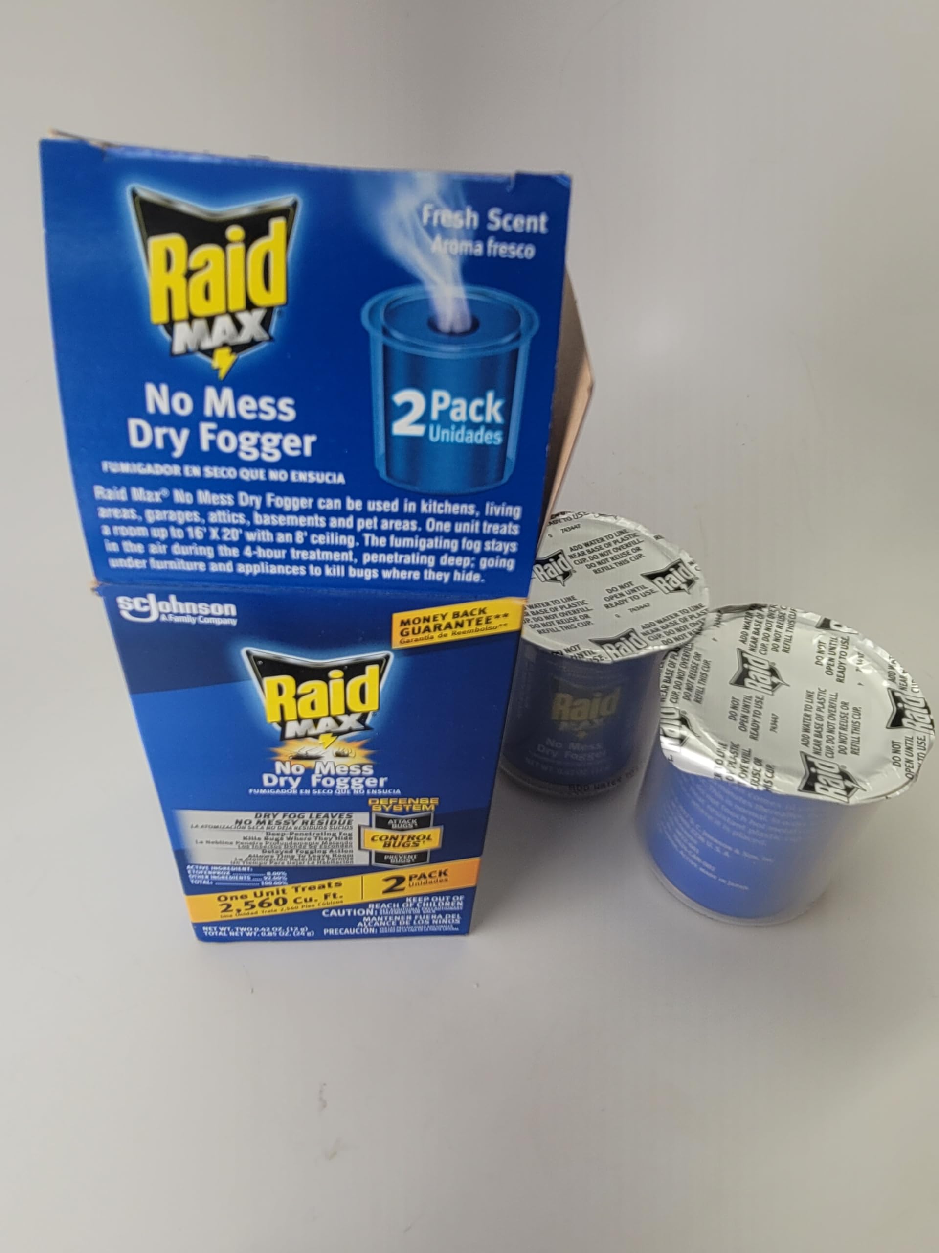 Raid MAX label and directions close-up showing safe-use instructions benefit