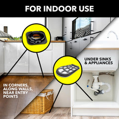 Raid tablets under a sink illustrating hidden placement and targeted roach control
