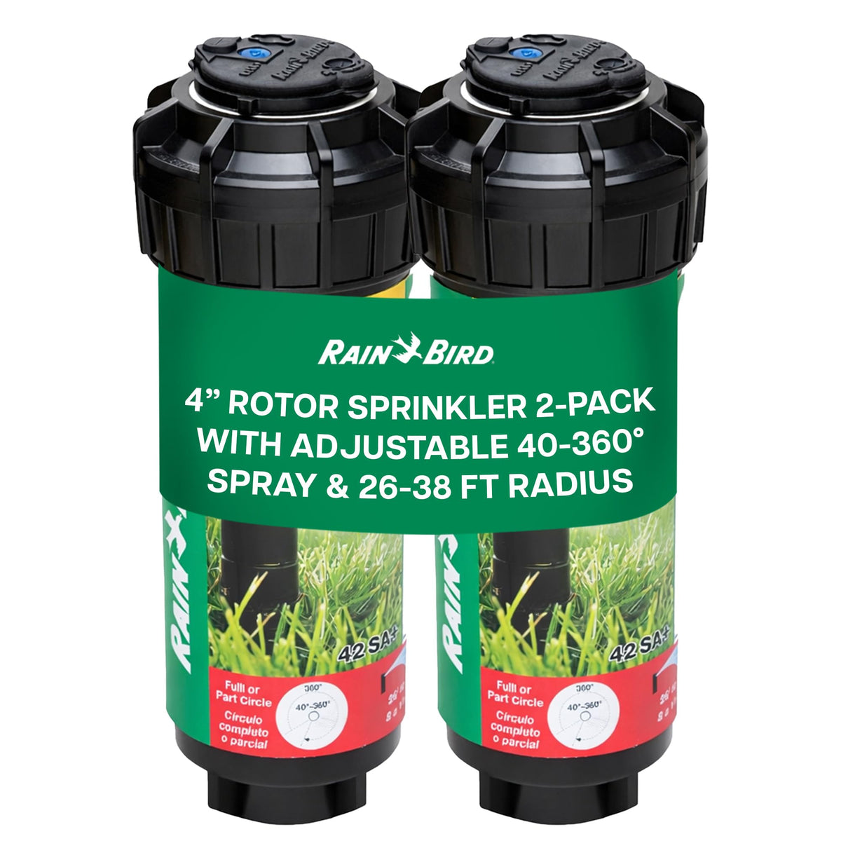 Rain Bird 42SA front view showing durable body and profile benefit