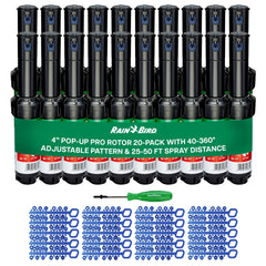 Rain Bird 5000 rotor front packaging showing full kit benefits