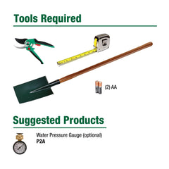 Rain Bird distribution tubing layout shown for simple one-zone installation planning
