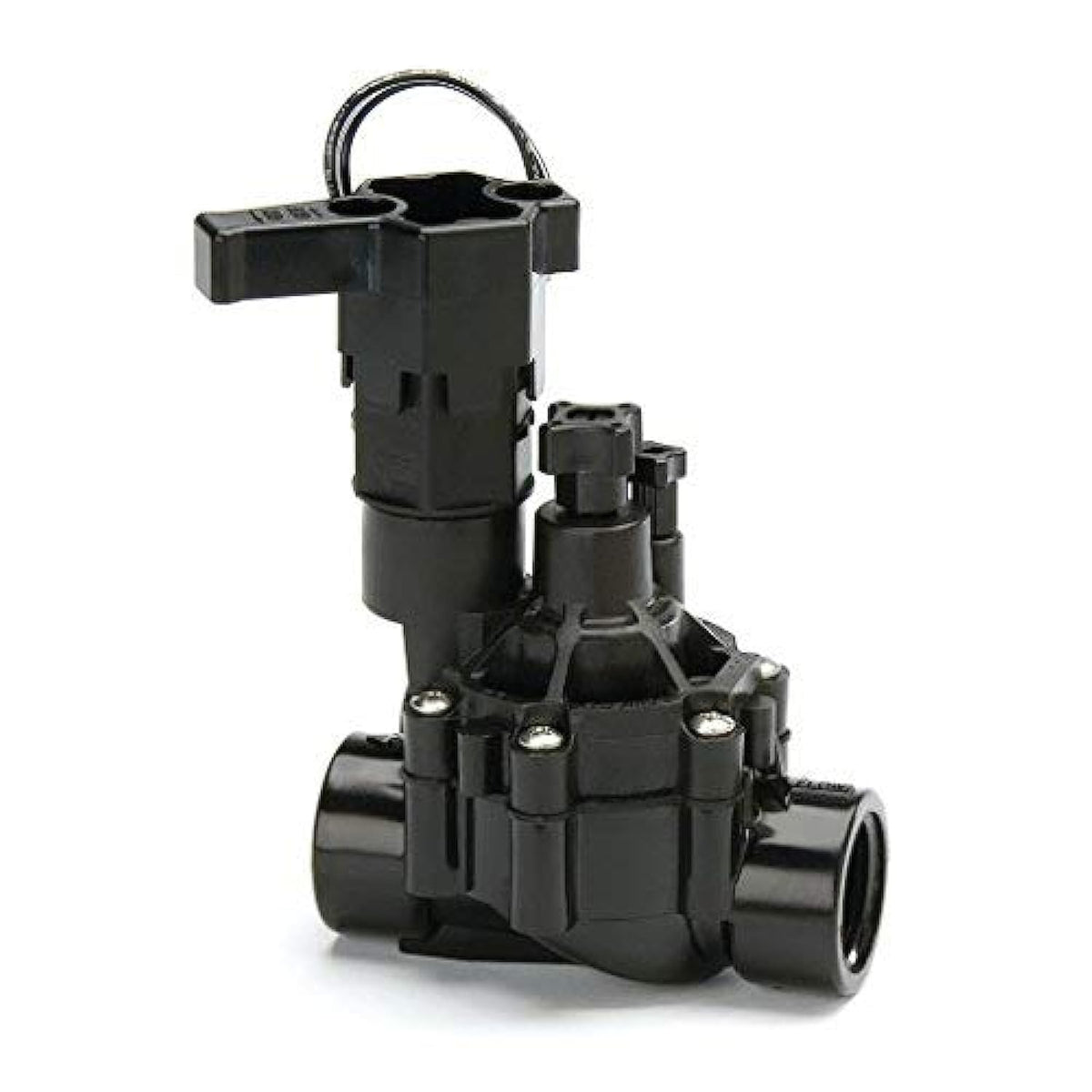 Rain Bird DVF front view showing valve body and threaded connection for easy installation