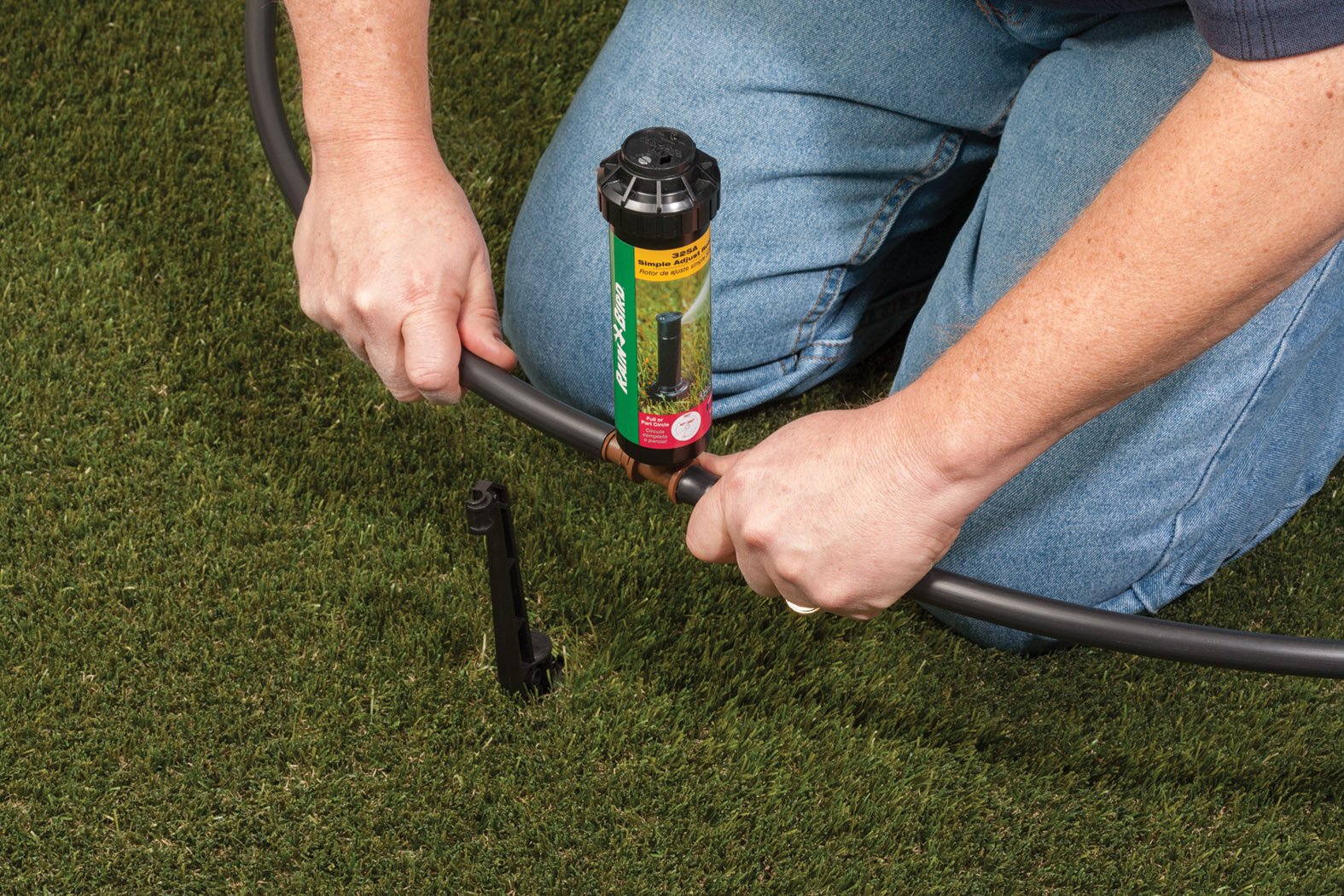 Rain Bird pop-up head mid-rise showing reliable pop-up and retraction performance
