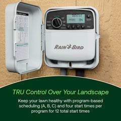 Rain Bird TRU8O rotary dial close-up enabling fast, intuitive programming