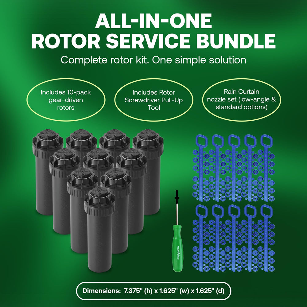 Rain Bird rotor closed-case body detail, debris-resistant and durable benefit