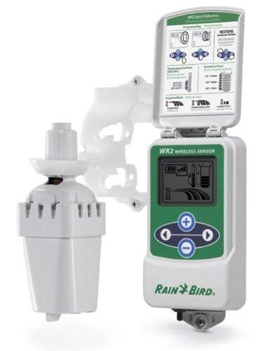 Garden at Home Rain Bird front view showing wireless sensor and bracket for easy installation benefit