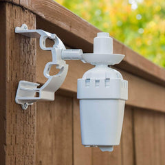 Rain Bird WR2-RFC mounting bracket detail illustrating one-person installation advantage