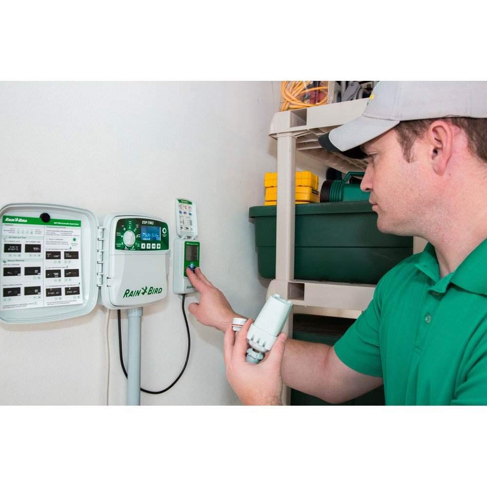 Rain Bird WR2-RFC next to ruler showing size and easy installation scale benefit