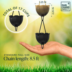 Rain Chains Direct hanging hook detail for quick tool-free installation benefit