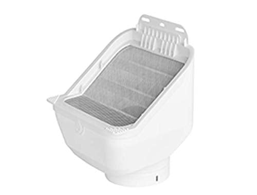 Rain Harvesting Leaf Eater used with rain barrel demonstrating improved flow