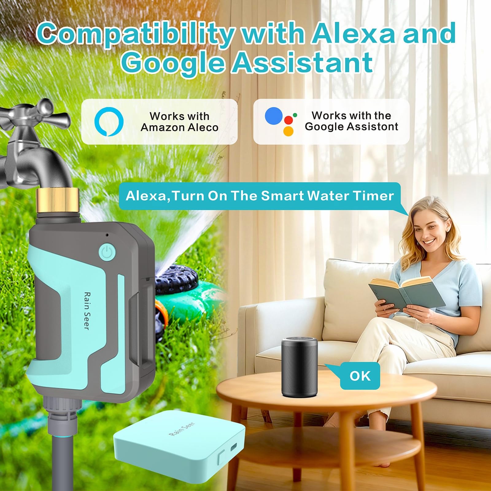 RAIN SEER Smart Life app screen enabling remote schedule control