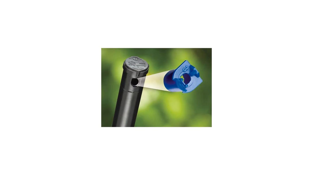 Rain Bird installed in lawn demonstrating even coverage and reduced overspray