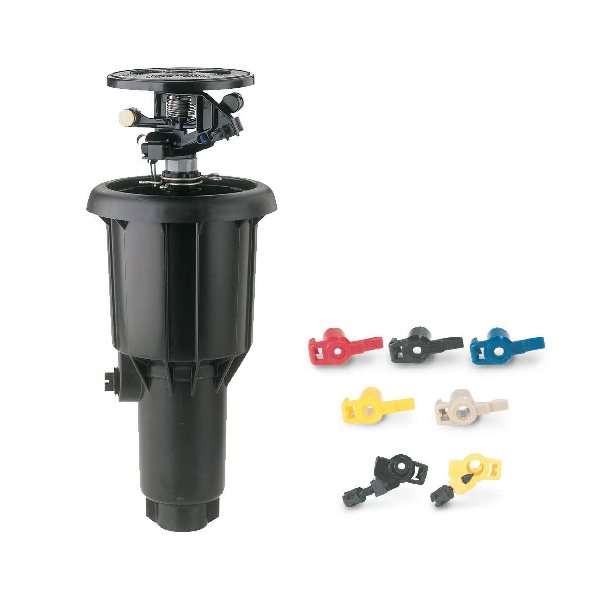 Rain Bird Maxi-Paw front view showing rugged housing and reliability benefits