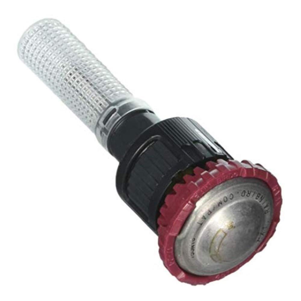 Rain Bird rotary nozzle front view showing adjustable arc and improved water efficiency