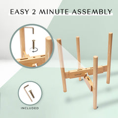 RAINBLELAND stand holding a 12-inch pot demonstrates secure fit
