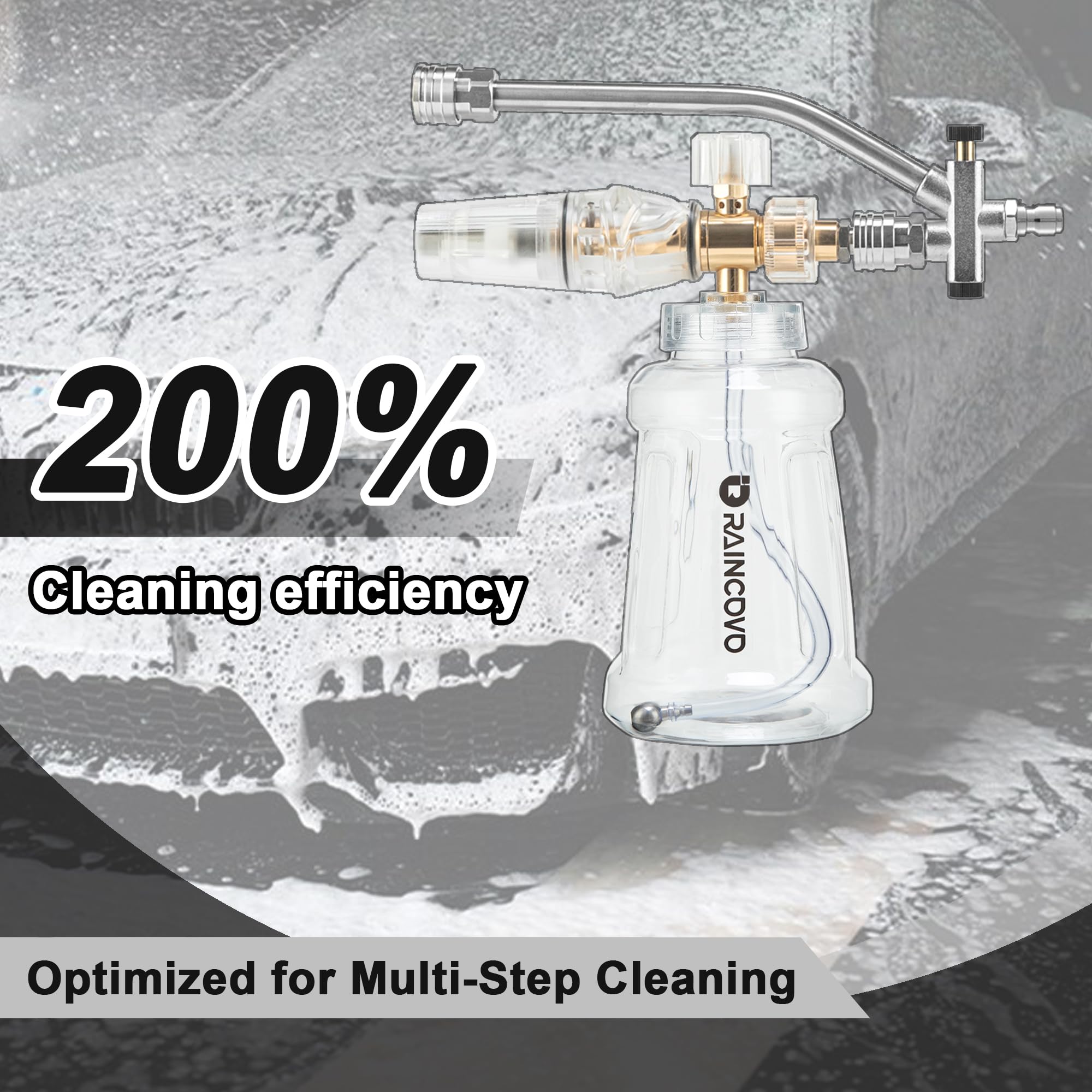 Raincovo five nozzle tips and organizer for precise spray selection and convenience