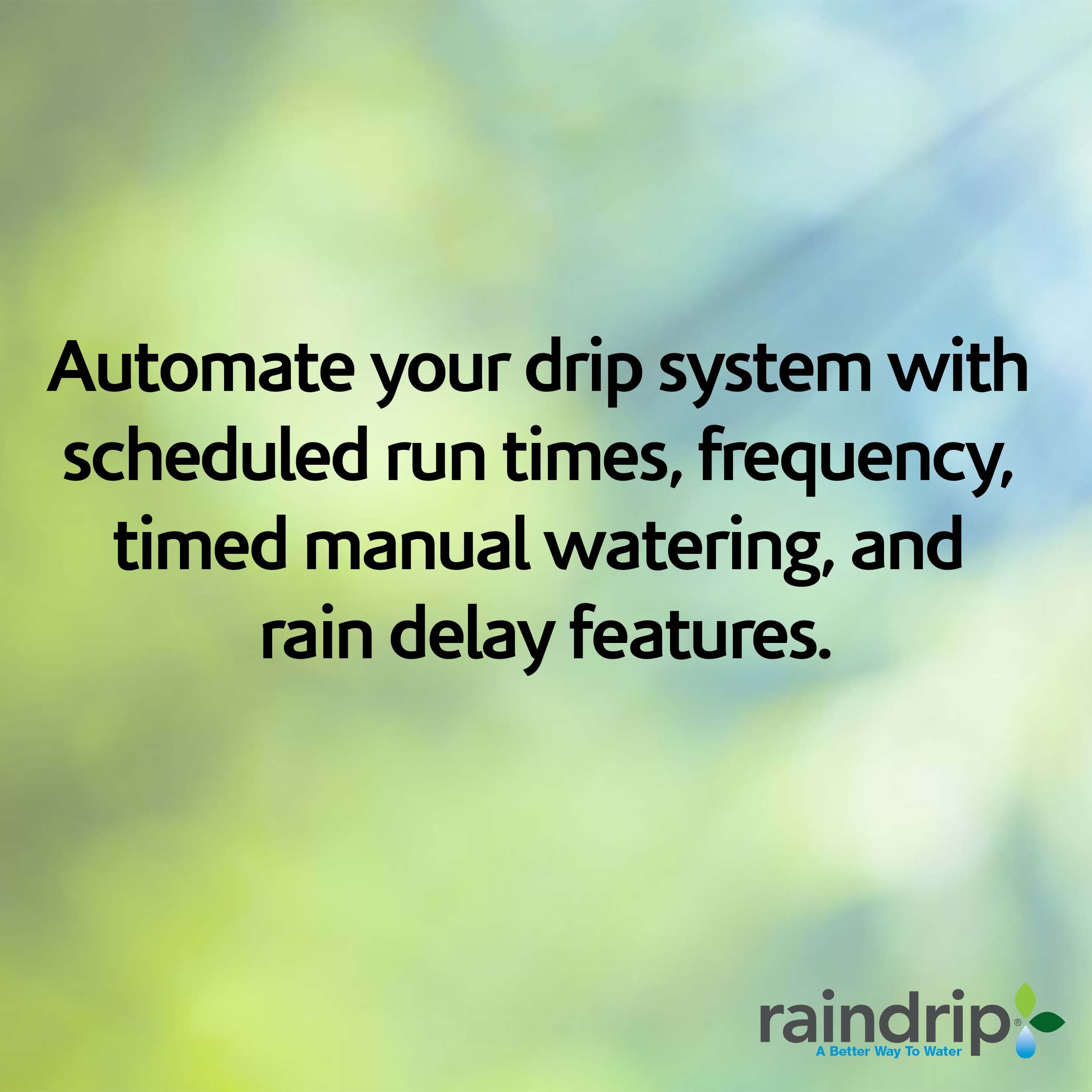Raindrip connected to Smart Loc adapter transitioning to drip tubing setup