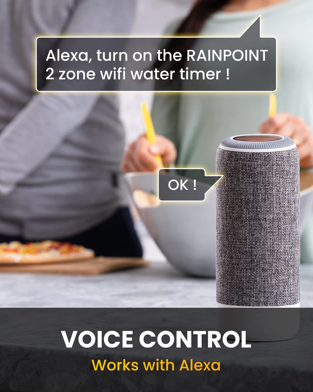 RAINPOINT app screenshot on phone enabling instant schedule adjustments