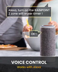 RAINPOINT app screenshot on phone enabling instant schedule adjustments
