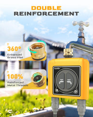RAINPOINT close-up of brass 360-degree thread highlighting long-lasting outdoor durability
