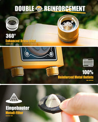 RAINPOINT close-up of brass thread detail highlighting heavy-duty corrosion resistance