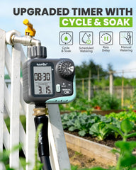 RAINPOINT 3/4" connector close-up fitting standard garden faucet reliably