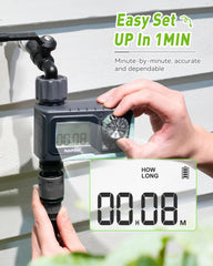RAINPOINT faucet attachment with sealed connection reduces leaks at the spigot